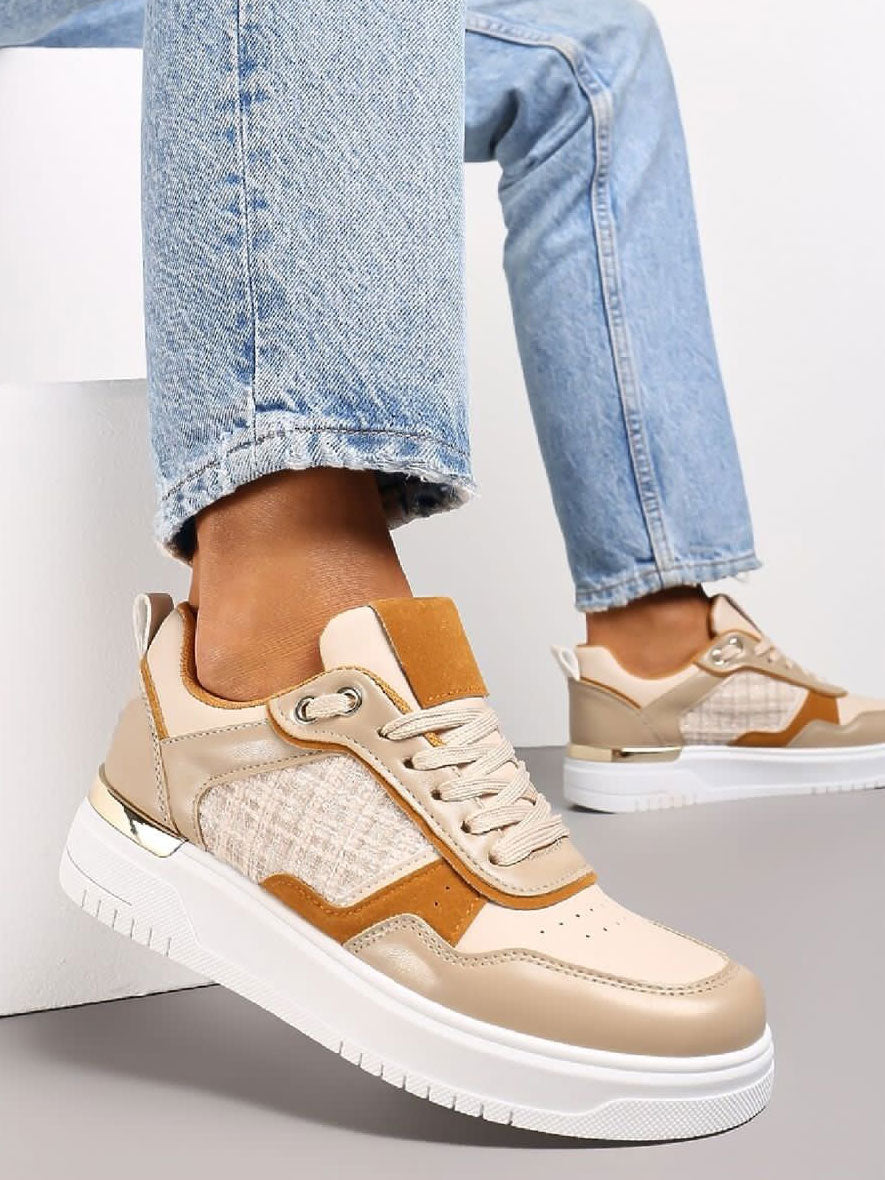 Nana - Fede sneakers med tweedlook stof